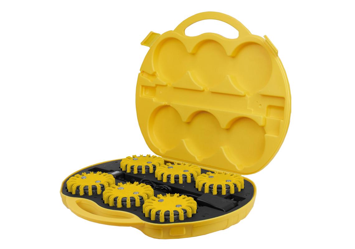 Set of 6 SPIRALED Yellow Beacons